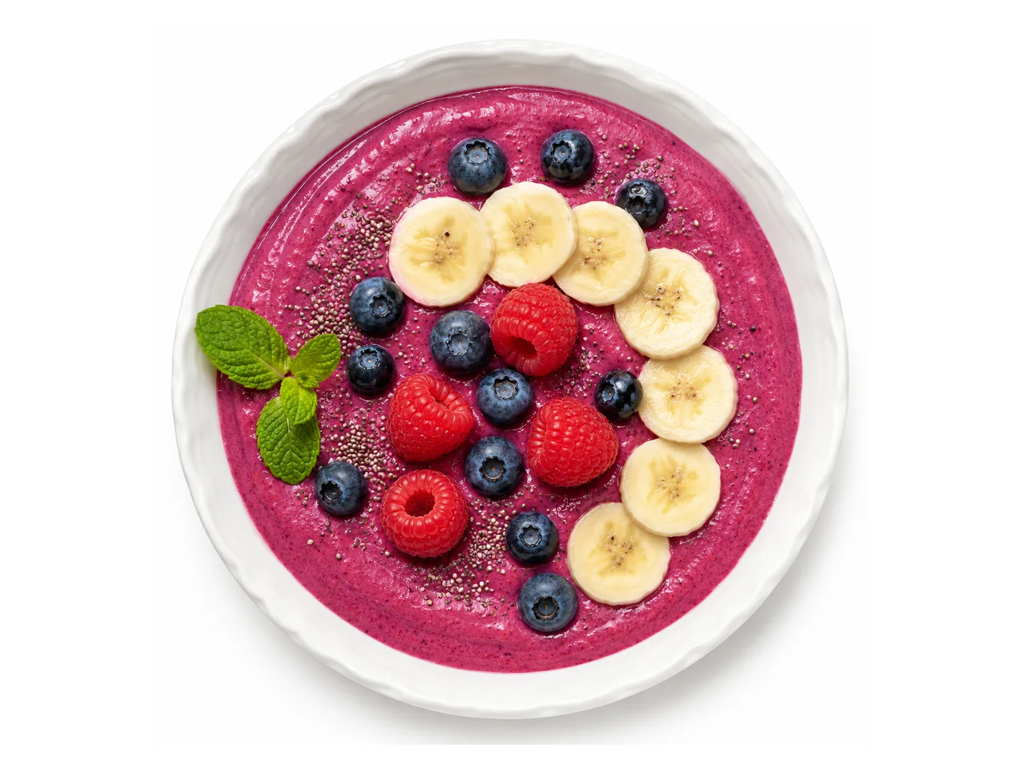 Густой ягодно-банановый смузи