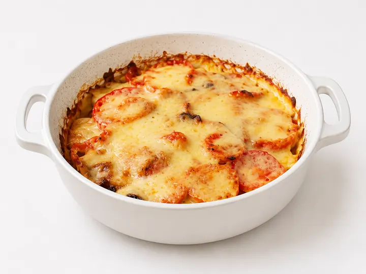 Кабачки с картошкой и помидорами в духовке