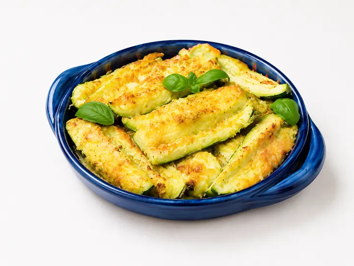 Кабачки в духовке с сыром и чесноком ПП