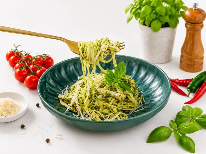 Паста из кабачков с курицей ПП