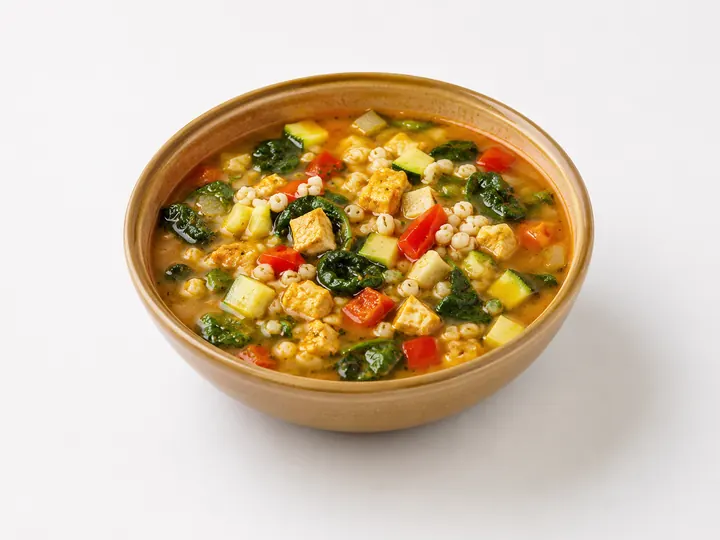Суп из индейки с перловкой и овощами